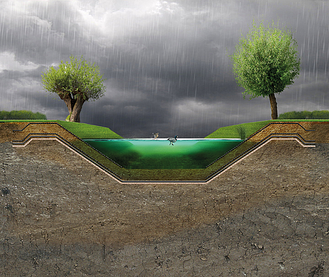 Depósitos de retención de aguas pluviales Drenaje del agua: estanqueidad eficaz para cargas elevadas