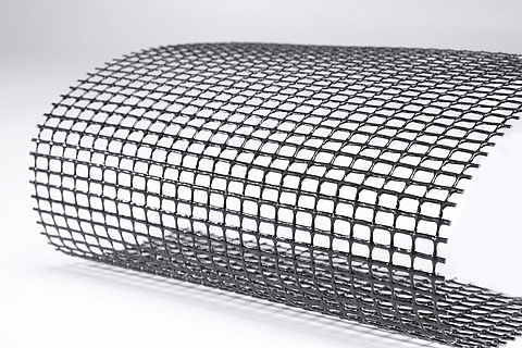 Vista material de la malla PES-PVC 40/40 para la fachada Tectura Textil