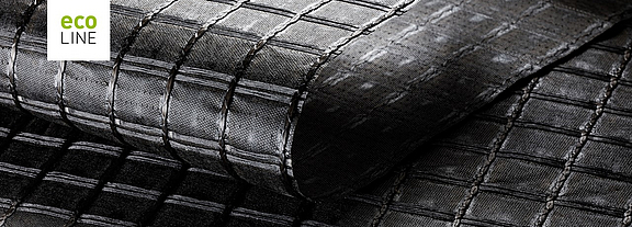 Fuerza sostenible con HaTelit C 40/17 eco - calidad y compatibilidad medioambiental "Made in Germany". HaTelit C 40/17 eco Malla de refuerzo fabricada con PET 100% reciclado y tela no tejida ultraligera