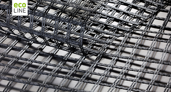 Pieza de muestra Fortrac eco Muestra negra Fortrac eco de PET reciclado