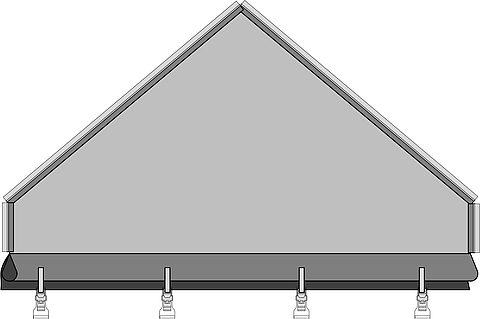 Imagen de un frontón poligonal simétrico, una variante de las variantes de sujeción Lubratec