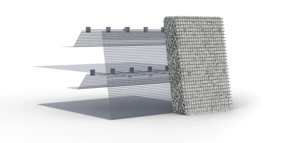 Diseño natural Diseño natural: Sistema de gaviones Fortrac con aspecto de piedra natural